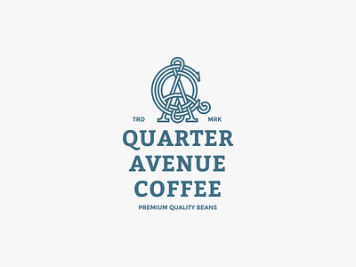 QAC2 cafe classic coffee letter lineart logo monogram