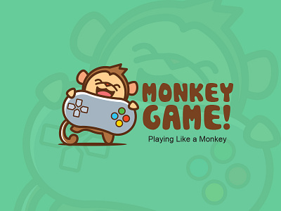 Monkey Game Logo Design character computer games monkey online game play games video games