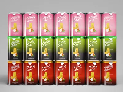 Medium Snack Tube Mockup bag chip crisp crunch food medium metal metalic mock up mockup mockups