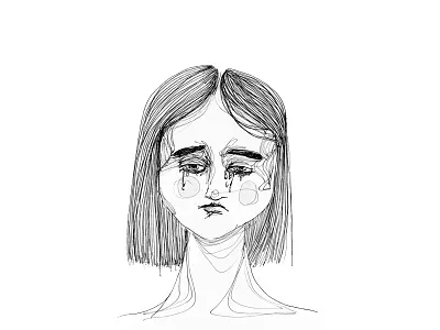 Cry drawing fashion illustration feminism girl power illustration illustrator ladylike mental health