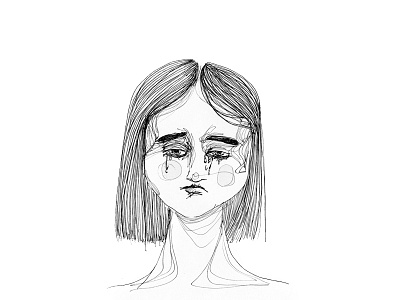 Cry drawing fashion illustration feminism girl power illustration illustrator ladylike mental health