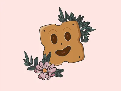 BN BN 90s biscuit flowers food fun illustration