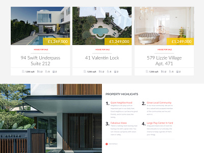 Property Highlights preview price product property showcase ui