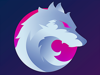 Wolf Logo abstract dog esport gradient hound icon logo mascot steam vibrant waves wolf