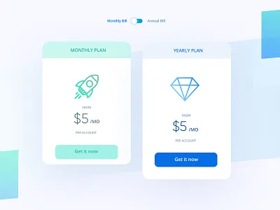 Pricing Cards cards landing plan pricing ui web widget
