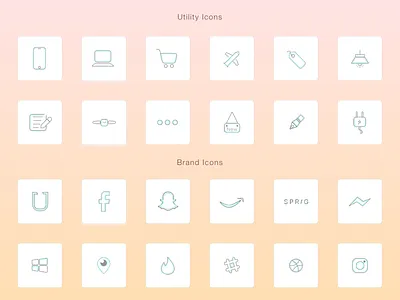 Line Iconography - Icon Set iconography icons line icons social icons