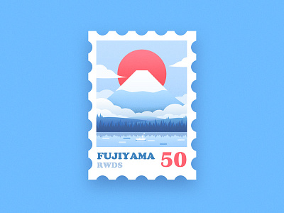 Fujiyama fuji fujiyama illustration ps stamp