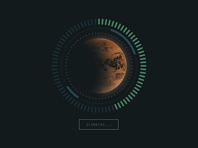 Planet Scan UI analyics dark ui planet scan science space ui