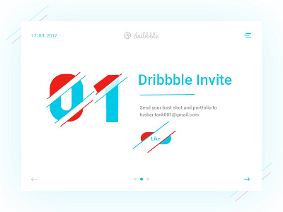 1 Dribbble Invite Giveaway 1 debut draft dribbble giveaway invitation invite invites one shot tushit