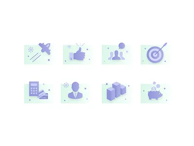Icons icons illustration purple set shapes