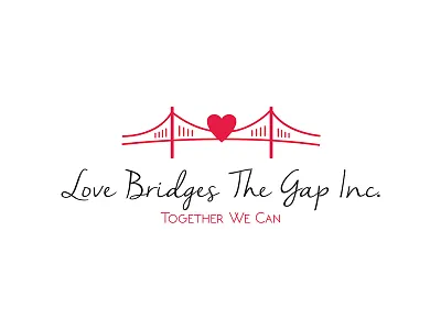 Love Bridges bridge design flat logo love