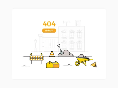 404 page 404 construction design error found illustration not page ui