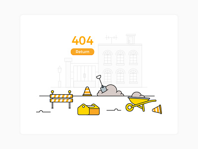 404 page 404 construction design error found illustration not page ui