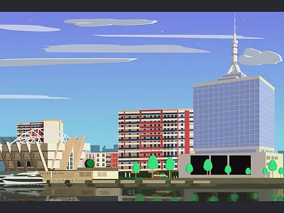 Civic Center africa art nigeria city country design graphic illustration lagos lekki skyline vector illustration victoria island