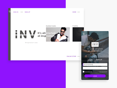 Inspiration View - Homepage android design ecommerce home inspiration ios login page responsive signup ui ux