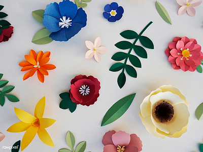 Paper Flowers blossom florals flowers paper paper craft pattern