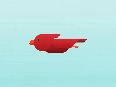 Flying bird bird blue fast flying red sky