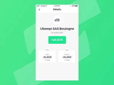 Sharepay Redesign : Expense detail app detail expense mobile sharepay
