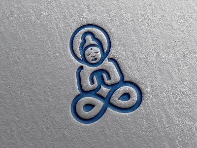 Buddha blue brand buddha design illustrator logo mark