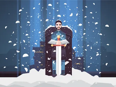 We missed you, Jon Snow... castle game of thrones king magic snow stark targaryen wall warrior winter
