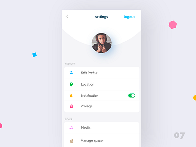 Settings- Daily UI:: #007 dailyui profile settings ui design user interface design