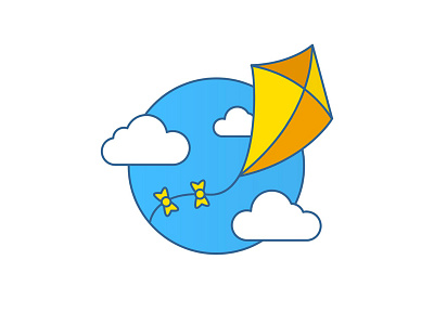 Kite Icon design edmonton flying icons illustration kids kite yeg