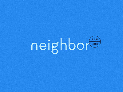 Neighbor blue brand custom identity logotype neighbor typography