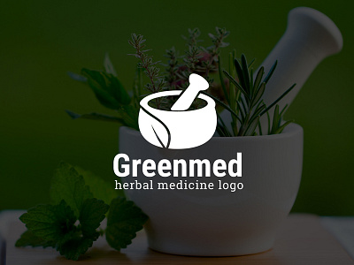 Greenmed : Herbal Medicine Logo Template alternative ayurveda healthcare herbal leaf logo template medical medicine natural organic pharmacy therapy