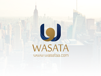 Wasata logo blue letter logo marketing real estate w