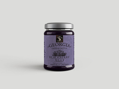 Blackberry Jelly Label badge blackberry brand georgia illustration jar jelly label packaging