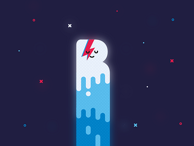 Bowie bowie c4d character design flat graphicdesign illustration lettering vector visual wip