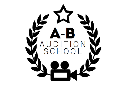 AB Audition School Logo acting black and white brand logo