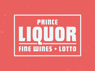 Prince Liquor Sign clean liquor logo rectangle sign simple store type