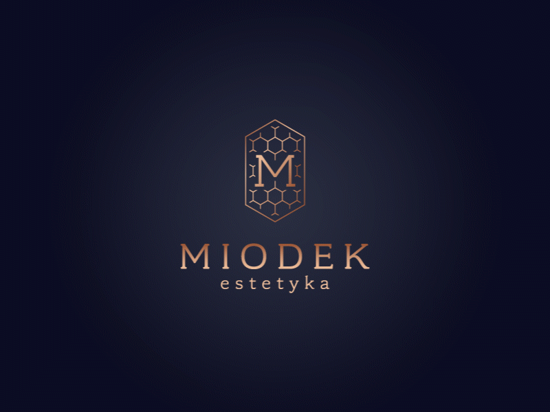 Logo aesthetic medicine brand branding design elegant gold logo luxury shine