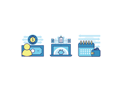 Banking Illustration accountant bank icon illustration invest money simple