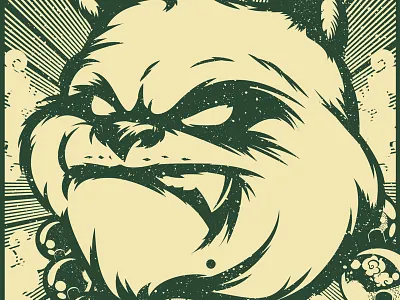Mad Panda bear china logo mad panda vector vintage