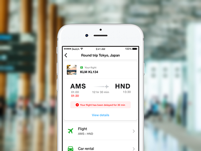 Travelbird Highlight Card Flight Delay Jvb Cvh 800x600 anticipatory design predictive ux travel ui ux