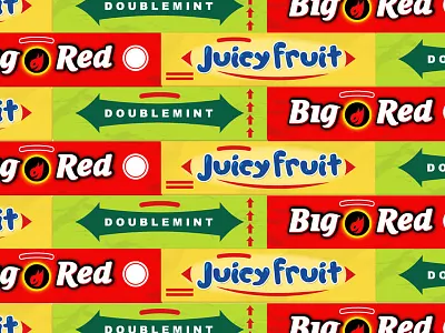 The History of Chewing Gum - Wrigley's chewing gum editorial food gum illustration illustrator packaging vector