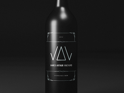 JAV Wine beverage bottle brand identity branding logo mockup nebraska red wine vineyard wine