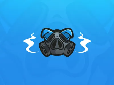Smokin' Pig esports gaming gas logo mascot mask pig swing video game