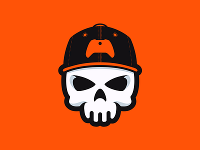 Console or Die esports gamer gaming hat logo mascot orange skull snapback xbox youtube