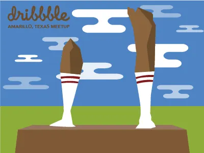 July Dribbble Meetup - Ozymandias Alternative amarillo flat style illustration meetup ozymandias texas vector