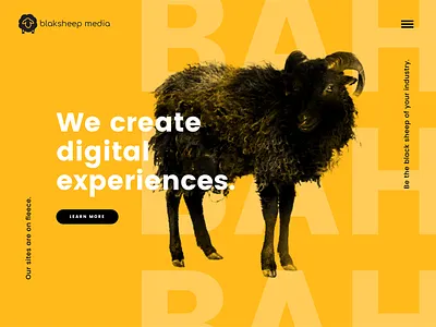 Daily UI #02 - Web Banner banner black sheep graphic design uiux design web banner web design