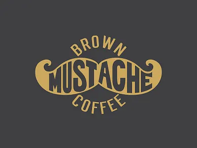 Brown Mustache Coffee Logo brand design branding coffee coffee shop logo logo design mustache