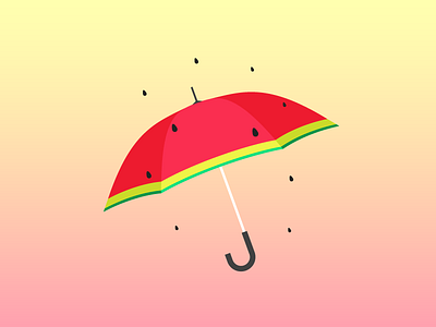 Watermelon Umbrella artwork digital art digital illustration fruit illust illustration illustrator umbrella vector watermelon