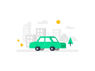 Style concept auto car flat icon illustration mechanic vector