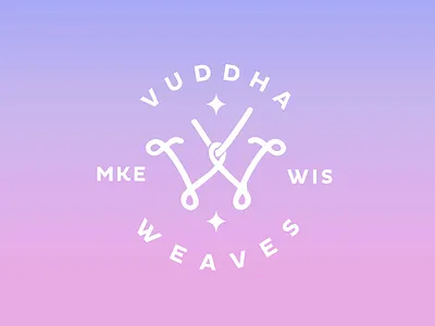 Vuddha Weaves boho branding business dreamcatcher lettering logo milwaukee small type v w weaving