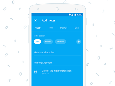 Add meter screen android app mobile
