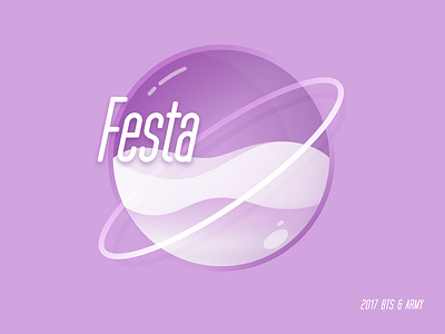 2017 BTS Festa Home Party ball bts festa home illustration light party planet water