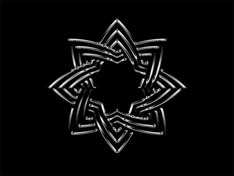 СHROME black chrome flower
